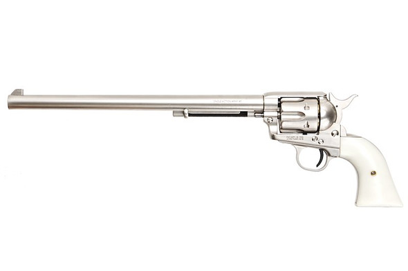 King Arms SAA .45 Peacemaker Revolver L - Silver (Version II, Gas Version)