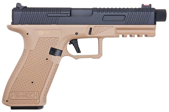 Novritsch SSE18 Gen 2 Full Auto / Semi AEP Airsoft Pistol - Tan