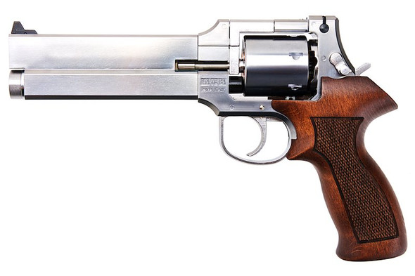 Marushin Mateba Gas Revolver 6 inch - Silver (Wood Grip Version)