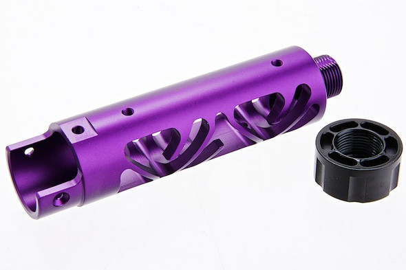 Narcos Airsoft Action Army AAP01 Front Barrel Kit (Type 6) (CNC Aluminum 6061) - Purple