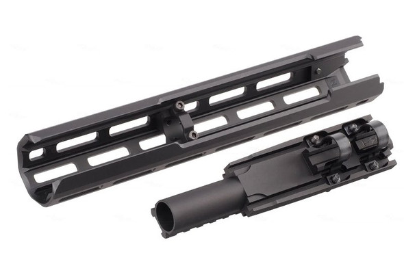 Hephaestus Tokyo Marui AK Handguard Set (10.5 inch M-Lok) w/Railed Gas Tube (Type III Hard-coat Anodized)