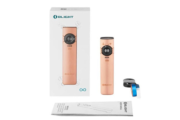 OLIGHT Arkfeld Eternal 3 Limited Edition Flat Flashlight w/ Green Laser - Copper