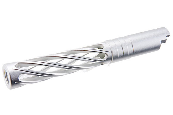Dr. Black Hi-Capa 5.1 GBB Outer Barrel (Type-Dinging, 6063 Aluminum, Silver)