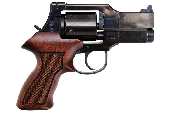 Marushin Mateba Gas Revolver 3 inch - W Deep Black (Heavyweight Wood Grip Version)