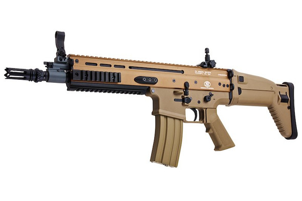 Cybergun FN SCAR-L Airsoft AEG Rifle - TAN (Metal Version, CM063) - by CYMA