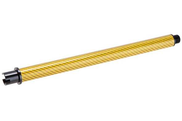 Dr. Black Tokyo Marui MWS GBBR Outer Barrel (Carbon Fiber, 10.5 inch) - Gold