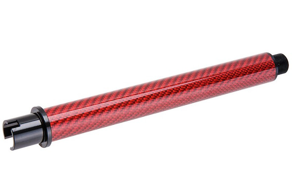 Dr. Black Tokyo Marui MWS GBBR Outer Barrel (Carbon Fiber, 7 inch) - Red