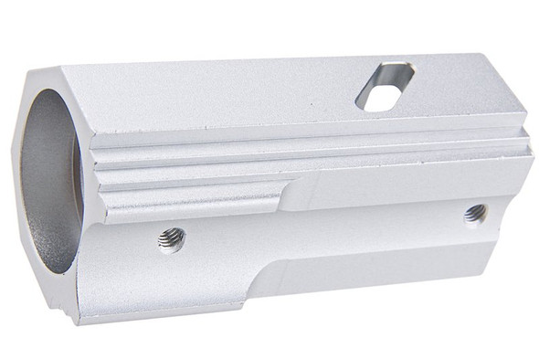 Revanchist Airsoft Tokyo Marui Hi Capa GBB Compensator (Dr. Black Style, 14mm CCW) - Silver