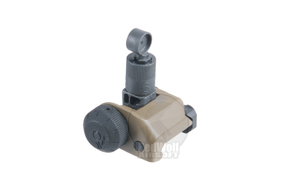 G&P Military 600m flip up rear sight (Sand)