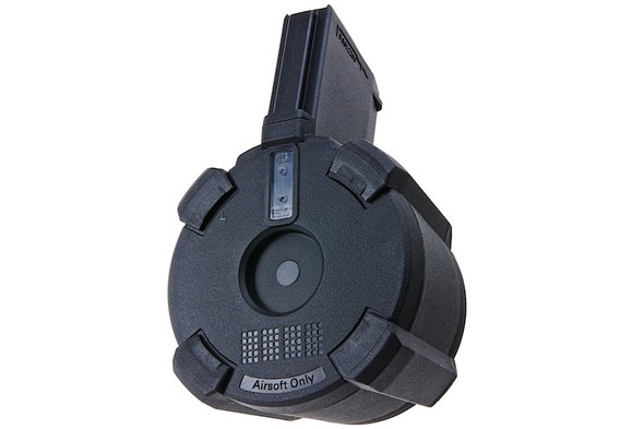 Battleaxe M4 / M16 Airsoft AEG Drum Magazine (2200 rounds, Sound Control) - Black (Type 1)