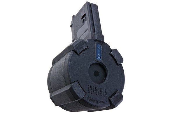 Battleaxe M4 / M16 Systema PTW Drum Magazine (2200 rounds, Sound Control) - Black