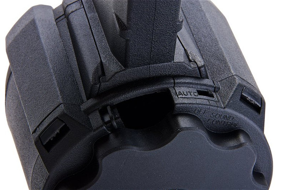 Battleaxe M4 / M16 Systema PTW Drum Magazine (2200 rounds, Sound Control) - Black