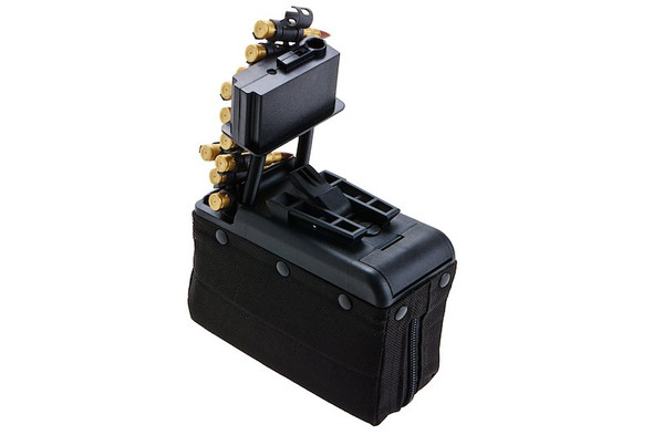 Battleaxe x T8 A&K M249 AEG Drum Magazine (2000 rds, Sound Control, Turbine System) - Black