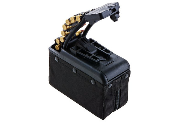 Battleaxe x T8 A&K MK46 Mod 0 Minimi AEG Drum Magazine (2000 rds, Sound Control, Turbine System) - BK