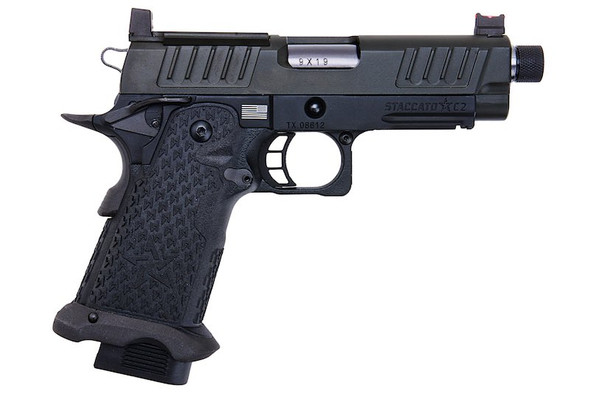 EMG 6mm Pro Shop Staccato C2 2011 RMR w/ Thread Outer Barrel Green Gas Airsoft Pistol - BK (by Army Armament X T8)