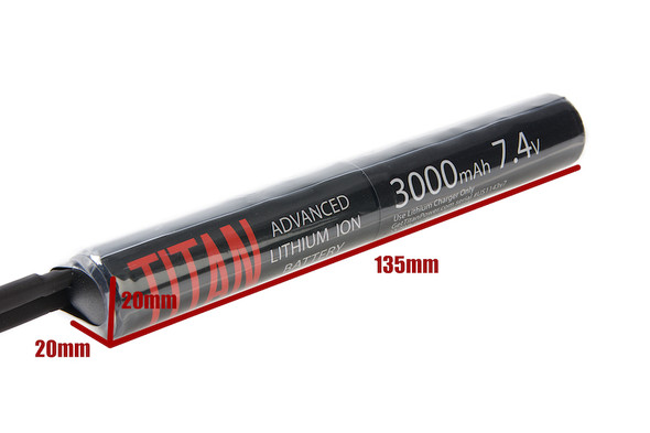 Titan Power 7.4v 3000mah Stick Tamiya Lithium Ion Battery (V7)
