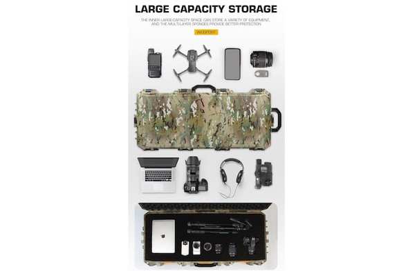 WoSport Storm Safety Case (Inner Size 93 x 37cm) - Black