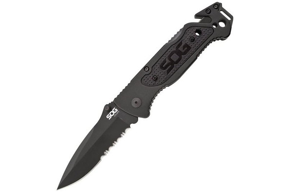 SOG Escape Lockback Pocket Knife - Black (FF25-CP)