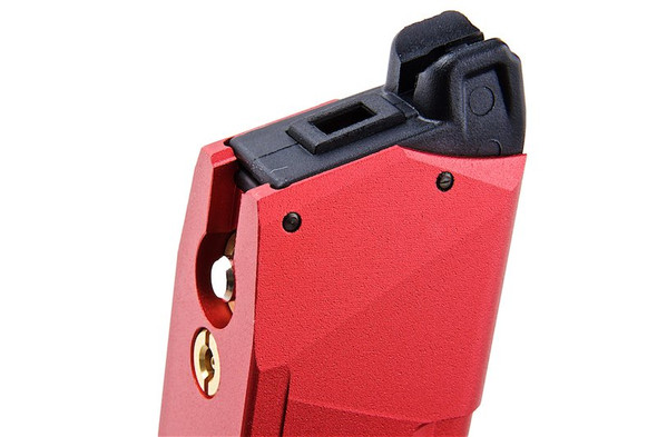 TTI Airsoft Light Weight Gas Magazine for VFC / Tokyo Marui / WE G Series / AAP01 (50rds, Aluminum, Red)