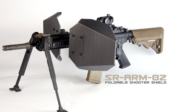 SRU Foldable Shooter Shield for Picatinny Rail Handguard (Include L & R Side) - Black