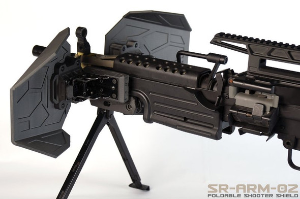 SRU Foldable Shooter Shield for Picatinny Rail Handguard (Include L & R Side) - Black