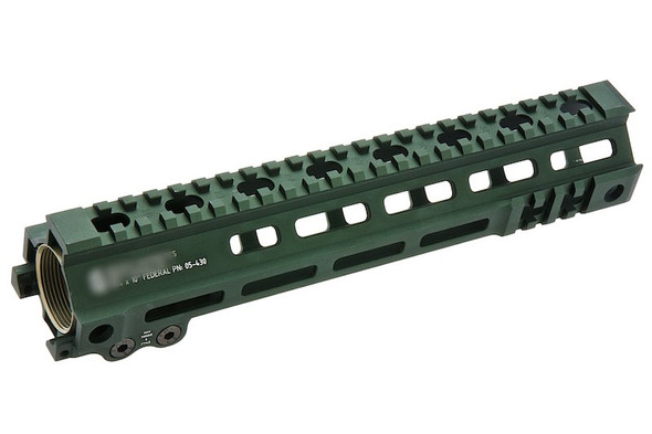Z-Parts MK4 Rail (Aluminum, 10 inch with Barrel Nut) for Tokyo Marui M4 MWS GBBR Airsoft - OD Green