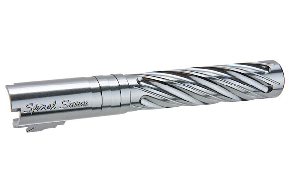 Dr. Black Hi-Capa 5.1 GBB Outer Barrel (Type -Spiral Storm,  6063 Aluminum, Grey)