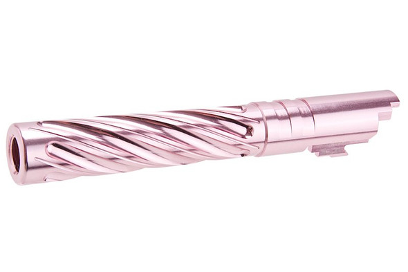 Dr. Black Hi-Capa 5.1 GBB Outer Barrel (Type -Spiral Storm,  6063 Aluminum, Pink)