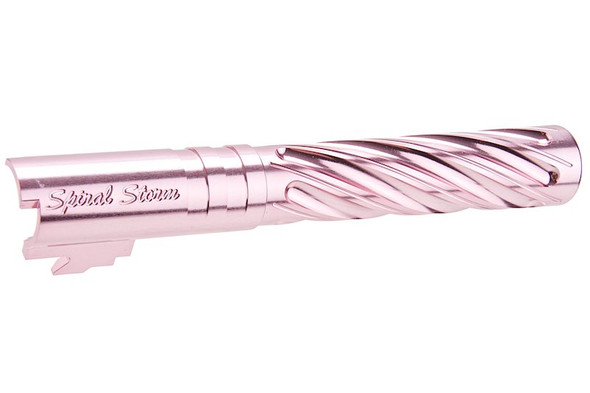 Dr. Black Hi-Capa 5.1 GBB Outer Barrel (Type -Spiral Storm,  6063 Aluminum, Pink)
