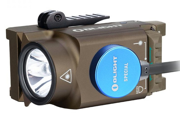 OLIGHT Baldr Mini Tactical Flashlight & Green Laser Combo - Desert Tan