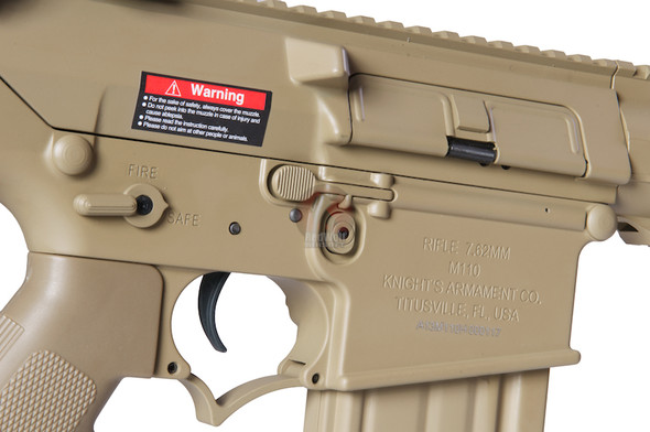 ARES SR25 Carbine Airsoft M4 AEG Rifle (Electric Fire Control System Version) - TAN (Licensed by Knight's)