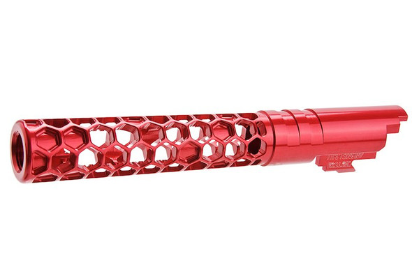 Dr. Black Hi-Capa 5.1 GBB Outer Barrel (Type -Favos, 6063 Aluminum, Red)