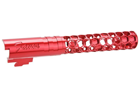 Dr. Black Hi-Capa 5.1 GBB Outer Barrel (Type -Favos, 6063 Aluminum, Red)