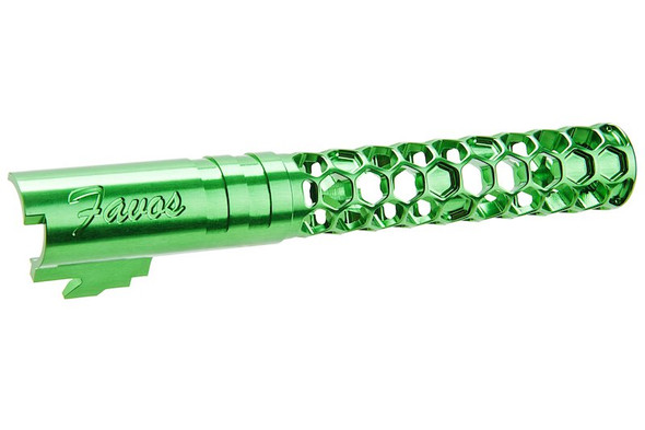 Dr. Black Hi-Capa 5.1 GBB Outer Barrel (Type -Favos, 6063 Aluminum, Green)