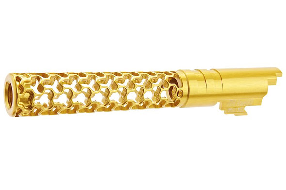 Dr. Black Hi-Capa 5.1 GBB Outer Barrel (Type -Geom, 6063 Aluminum, Gold)