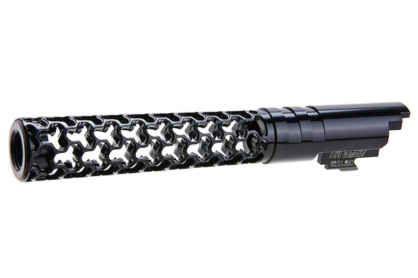 Dr. Black Hi-Capa 5.1 GBB Outer Barrel (Type -Geom, 6063 Aluminum, Black)