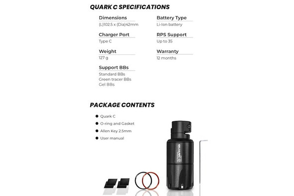 ACETECH Quark C Shotgun Tracer Unit - Black