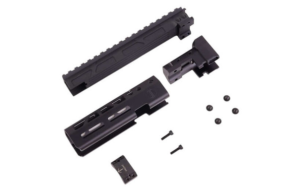 RGW JM Style M-Lok Handguard Rail for Tokyo Marui AK GBB / GHK AK GBB / AK AEG Airsoft (6.1 inch, BK)