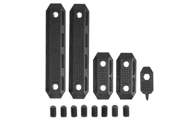PTS EP M-Lok Rail Cover Set (2 Long, 2 Short) - Black