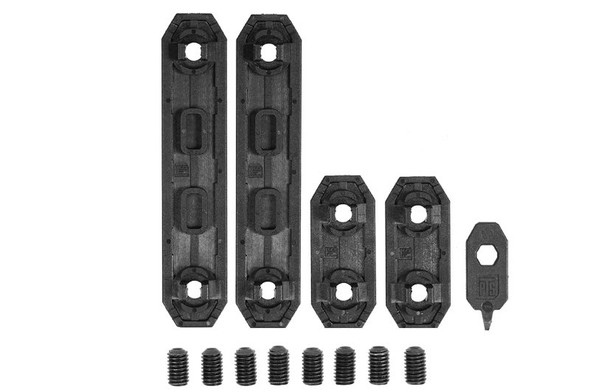 PTS EP M-Lok Rail Cover Set (2 Long, 2 Short) - Black