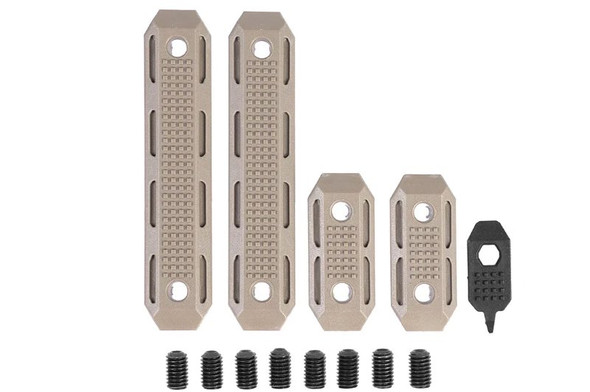PTS EP M-Lok Rail Cover Set (2 Long, 2 Short) - DE