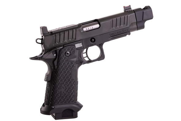 EMG 6mm Pro Shop Staccato C2 2011 with Compensator Gas Airsoft Pistol - Black (R612-4) (by Army Armament)