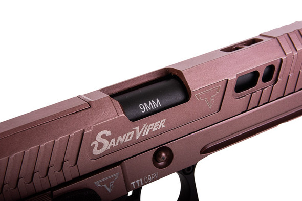 Double Bell TTI JW4 Sand Viper GBB Airsoft Pistol (Hand Stippling Grip, 304A)