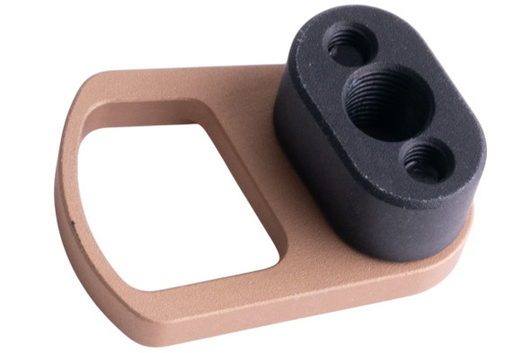 Revanchist Airsoft Tokyo Marui MWS GBB Mag Release (Type D, Tan)