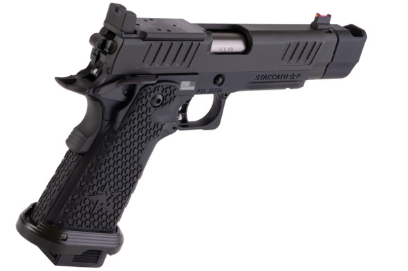EMG 6mm Pro Shop Staccato P 2011 w/ Compensator Gas Airsoft Pistol - BK (R611-2) (by Army X T8 Upgrade)
