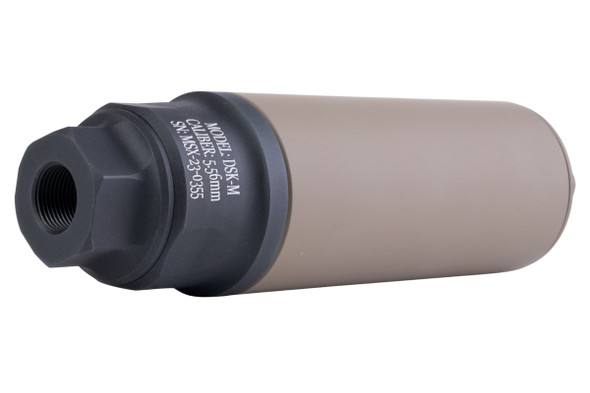 RGW MDX Suppressor Airsoft - 6 inch (14mm CCW, Aluminum) - Cerakote FDE