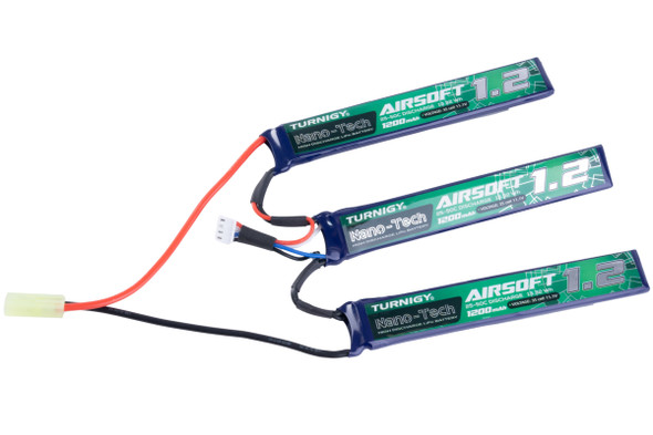 Turnigy Nano-tech 11.1V 1200mAh 3S 25-50C Lipo Airsoft Pack -Tamiya