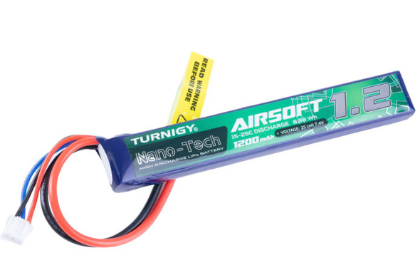 Turnigy Nano-tech 7.4V 1200mah 2S 15~25C Lipo Airsoft Pack -Tamiya