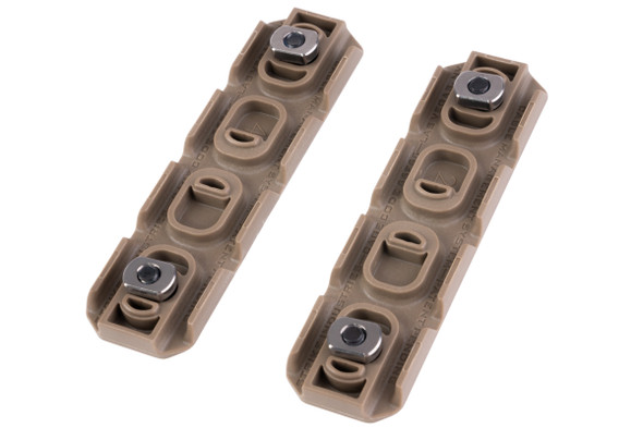 Strike Industries Mlok Rail Covers with Cable Management System - (Long, FDE, 2pcs/set)