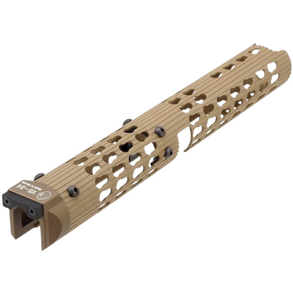 5KU VS-24 Aluminum AK Long Tubular Handguard for LCT / GHK AK AEG / GBB Airsoft Series - Tan